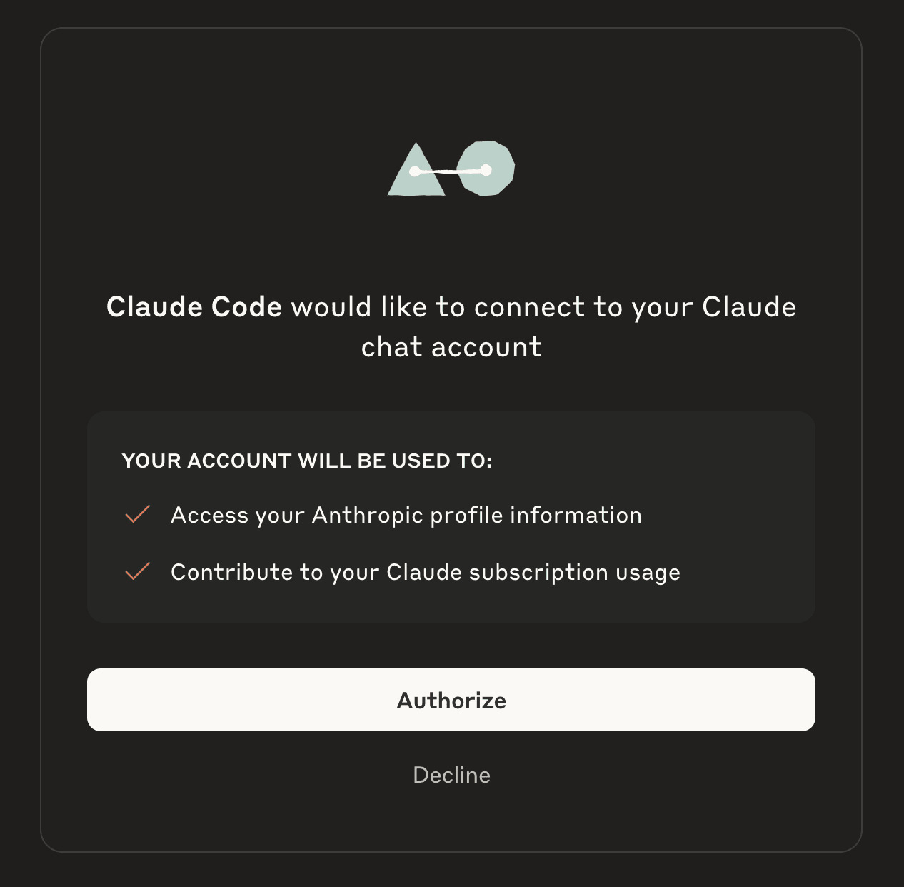 Anthropic page to authorize Claude